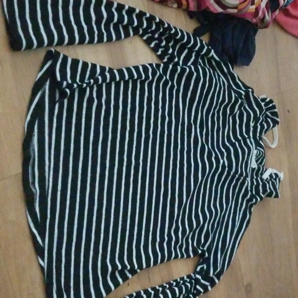 Heart & Hips Black and White Hooded Shirt